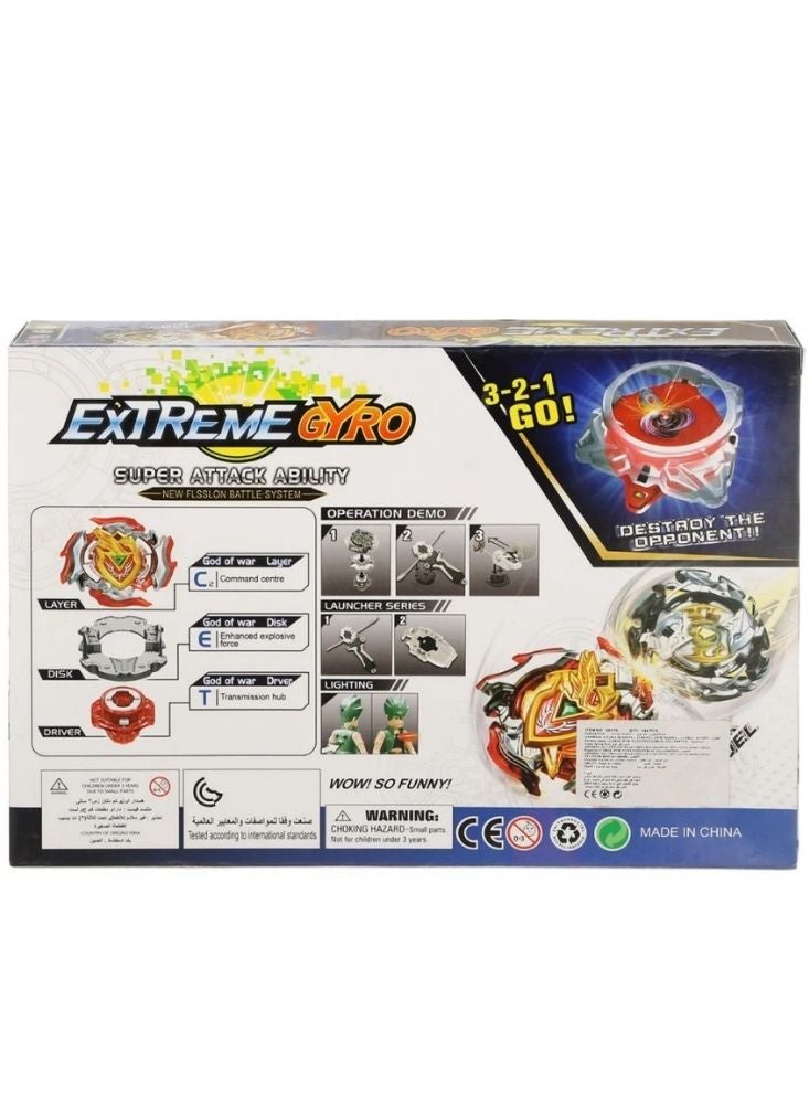Premium Extreme Gyro Battle Spinning Top Set with Action Figure – Launcher Powered Fighting Gyro Toy with Accessories, Combat Spin Game for Kids - Image 3